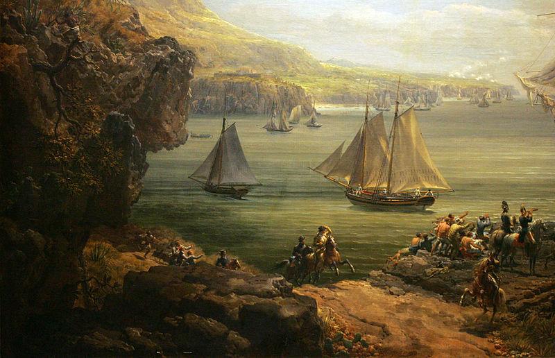 Louis-Philippe Crepin Fight of the Poursuivante against the British ship Hercules Germany oil painting art